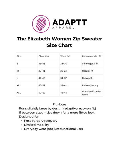 The Elizabeth Women Zip Sweater