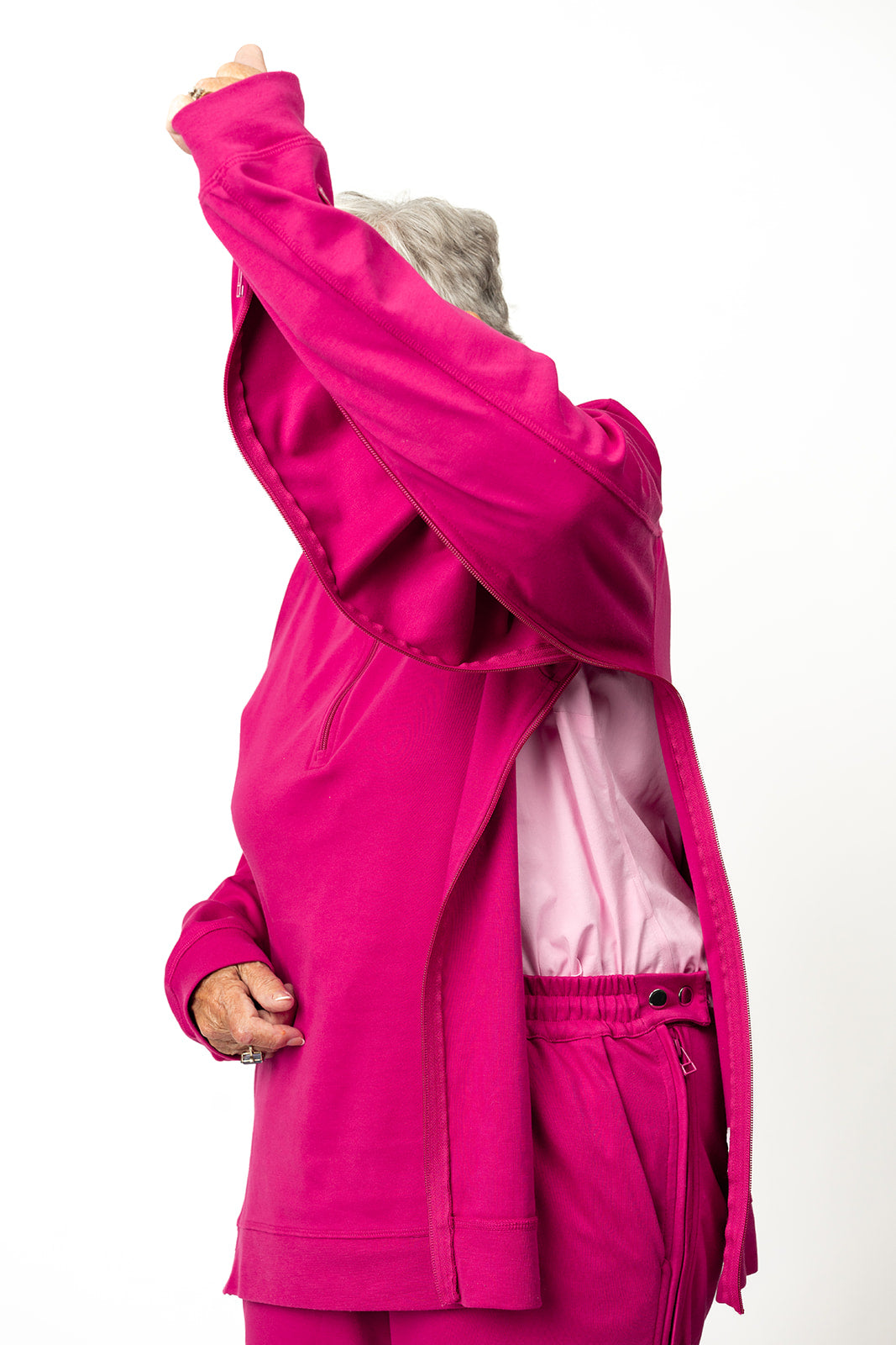 Adaptive clothing designed for arthritis and joint pain with easy dressing features by Adaptt Apparel.